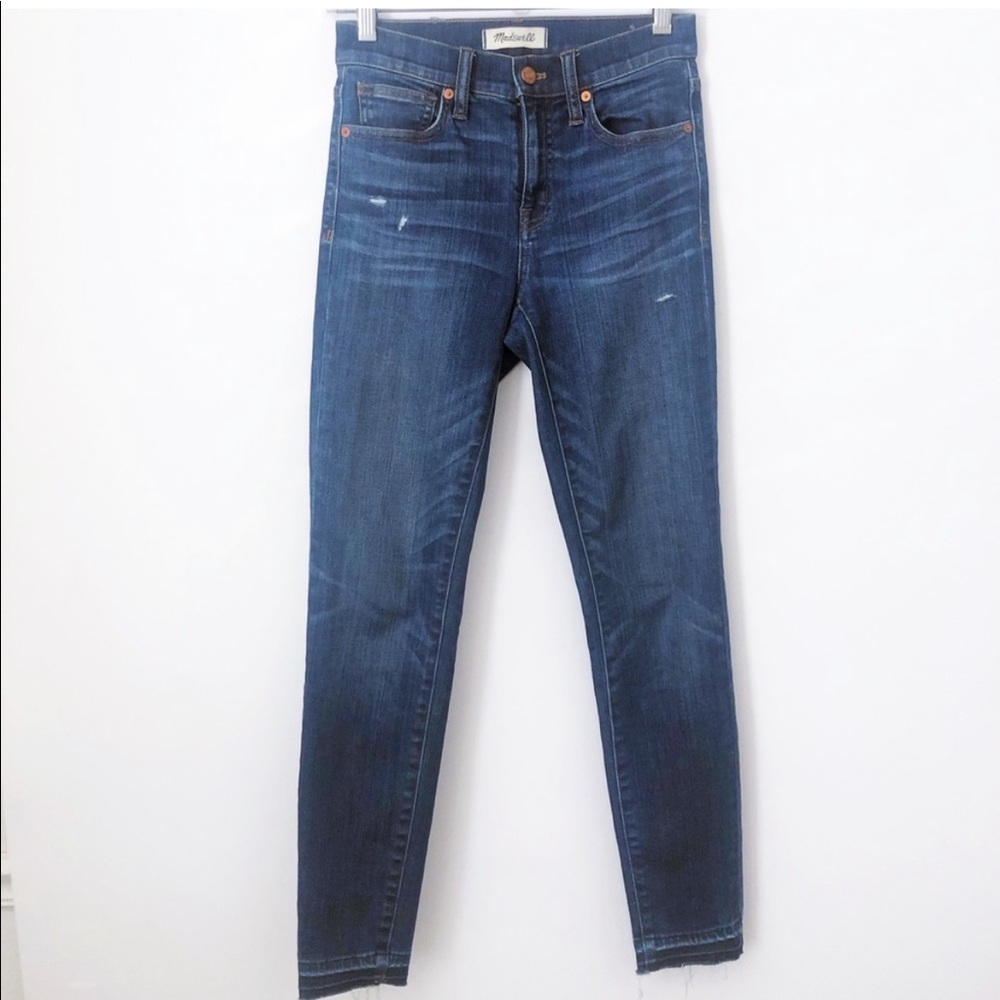 MADEWELL 9" High-Rise Skinny Jeans in Hammond Wash: Drop-Hem Edition